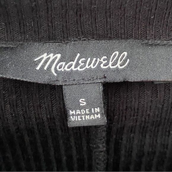 MADEWELL City Block Ribbed Mock Neck Dress Womens Small A-Line Academia Preppy - Picture 9 of 16